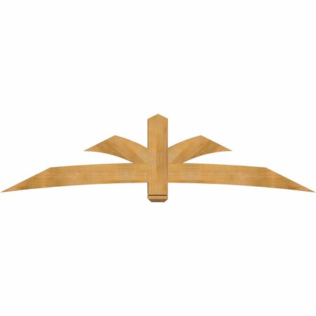 Ekena Millwork Davenport Rough Sawn Timber Gable Bracket, Western Red Cedar, 96"W x 24"H x 6"D x 6"F, 6/12 Pitch GBW096X24X0606DAV00RWR